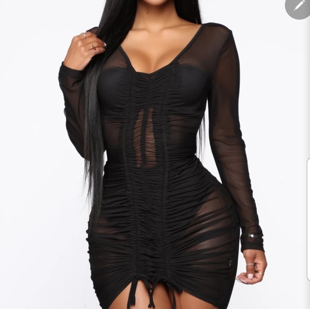 New Gorgeous Mesh Ruched Dress